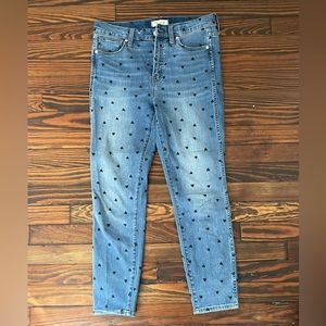 Madewell Skinny Heart Print Jeans
